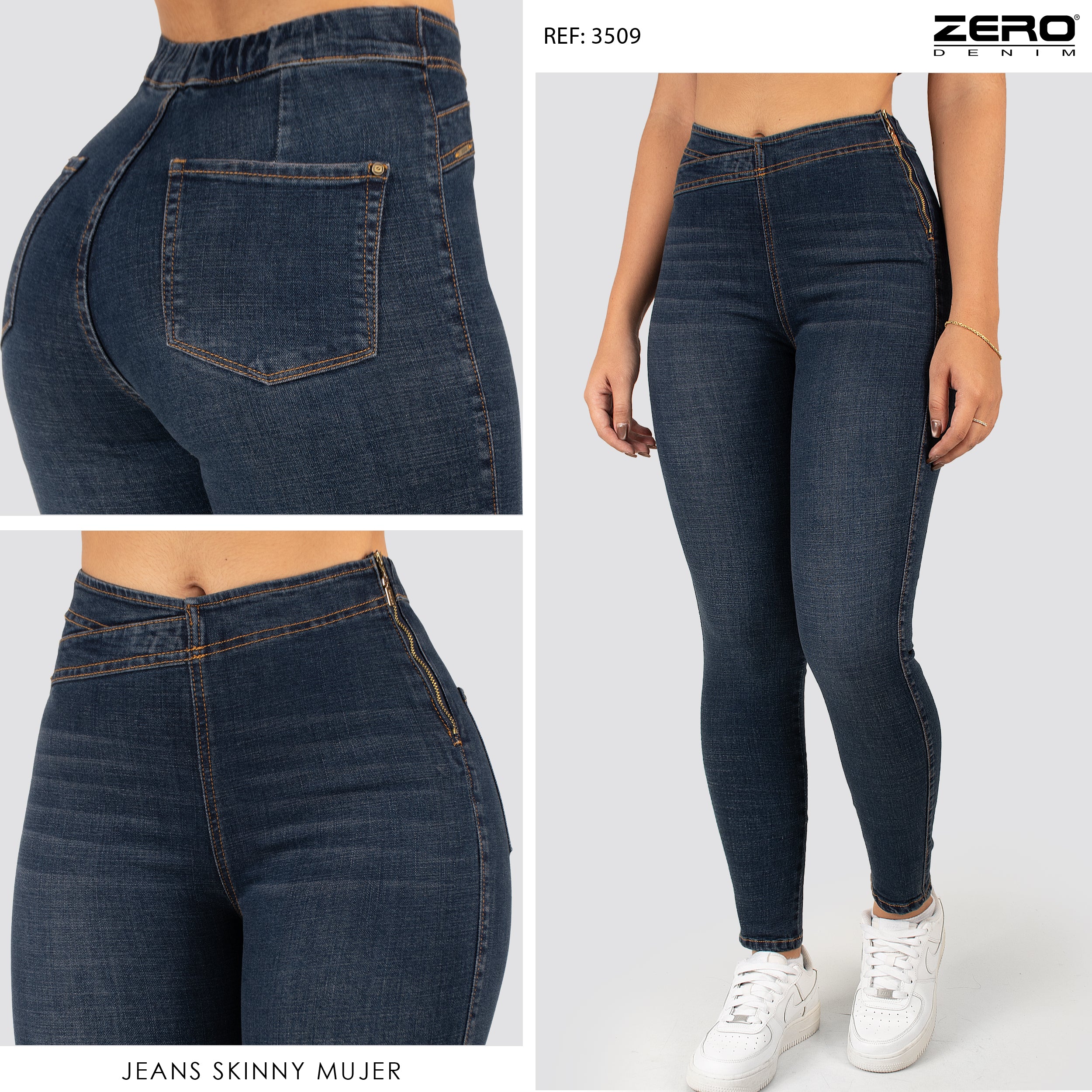 Jeans Skinny Tiro Alto 3509