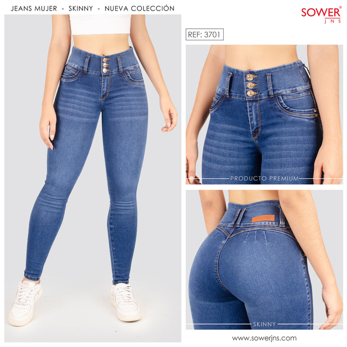 Jeans Skinny Tiro Alto S3701