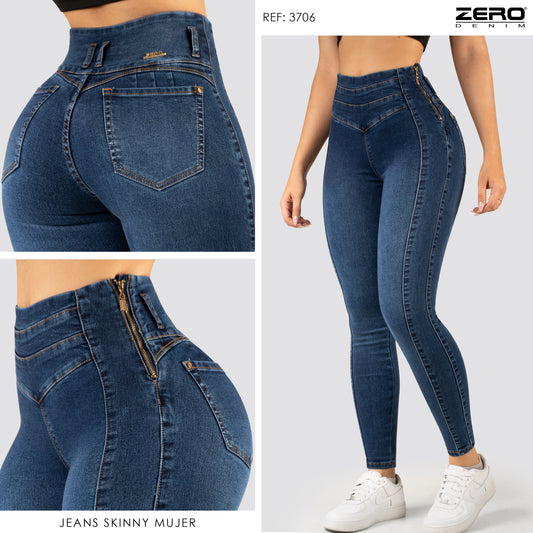 Jeans Skinny Tiro Alto 3706