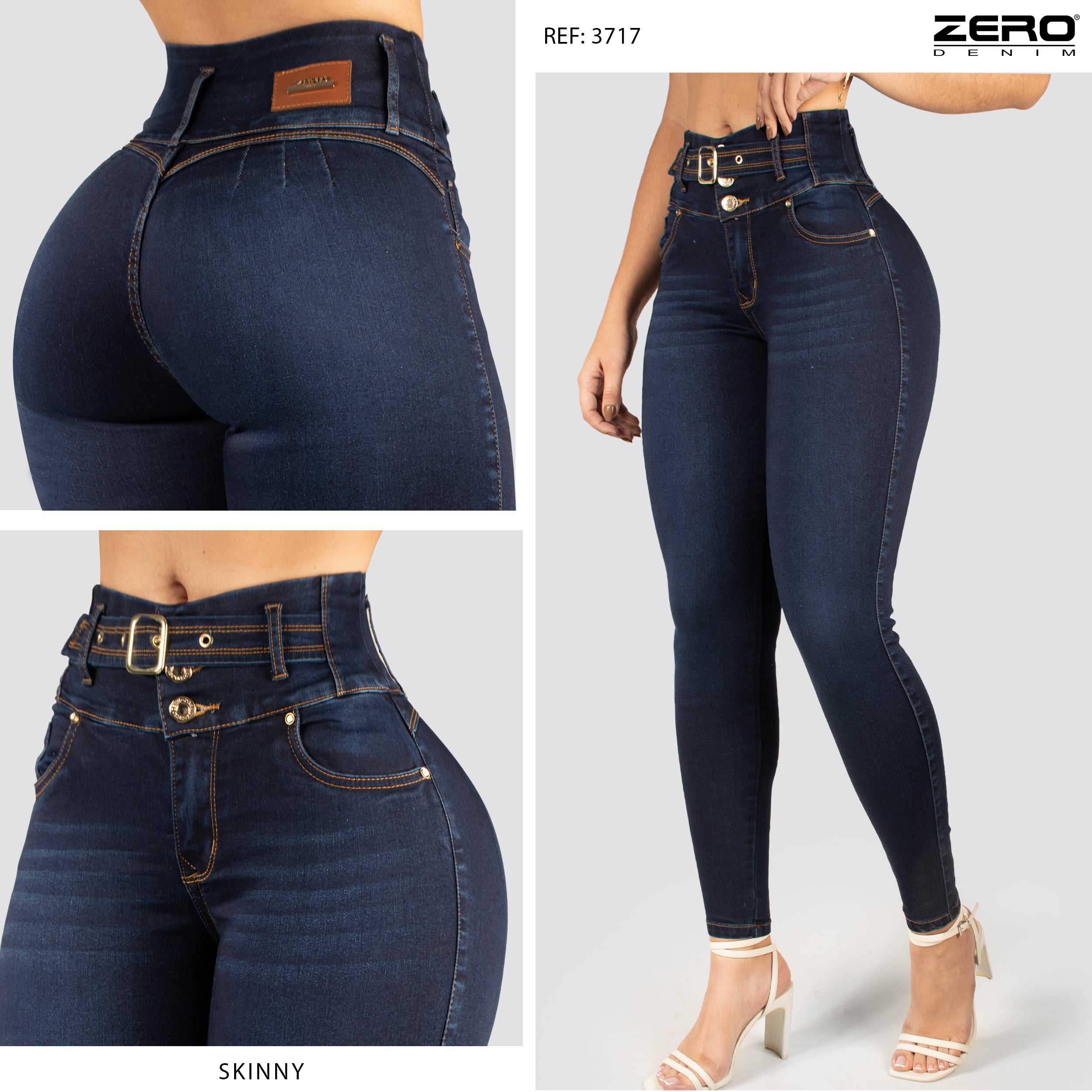 Jeans Skinny Tiro Alto 3717