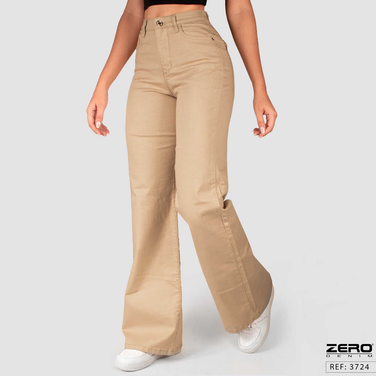 Pantalón Mom Flare Tiro Alto Drill