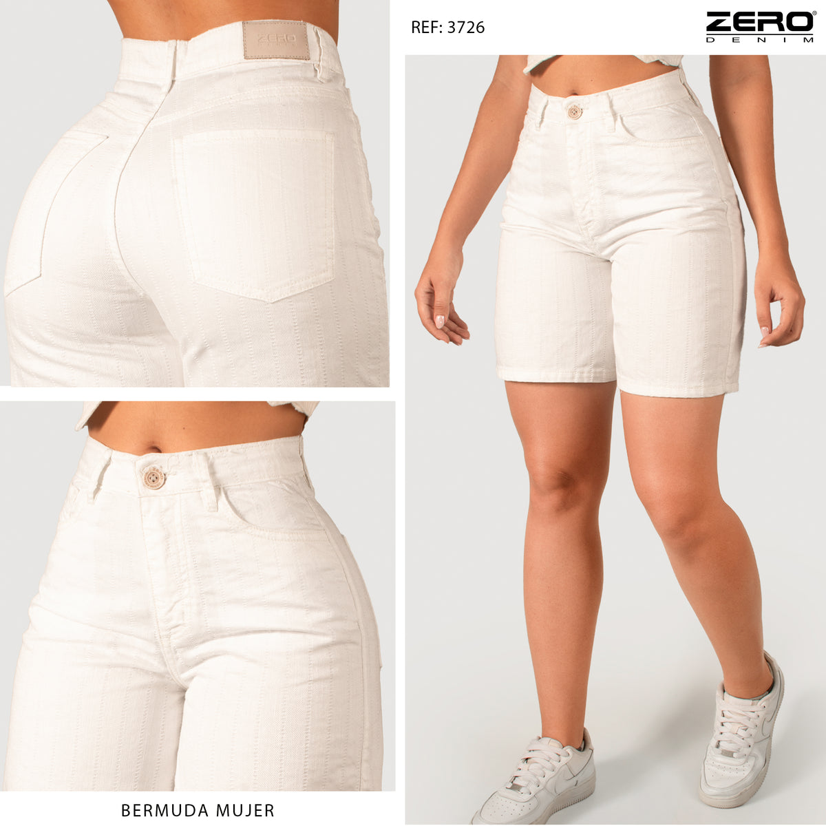 Bermuda Mujer Tiro Alto 3726