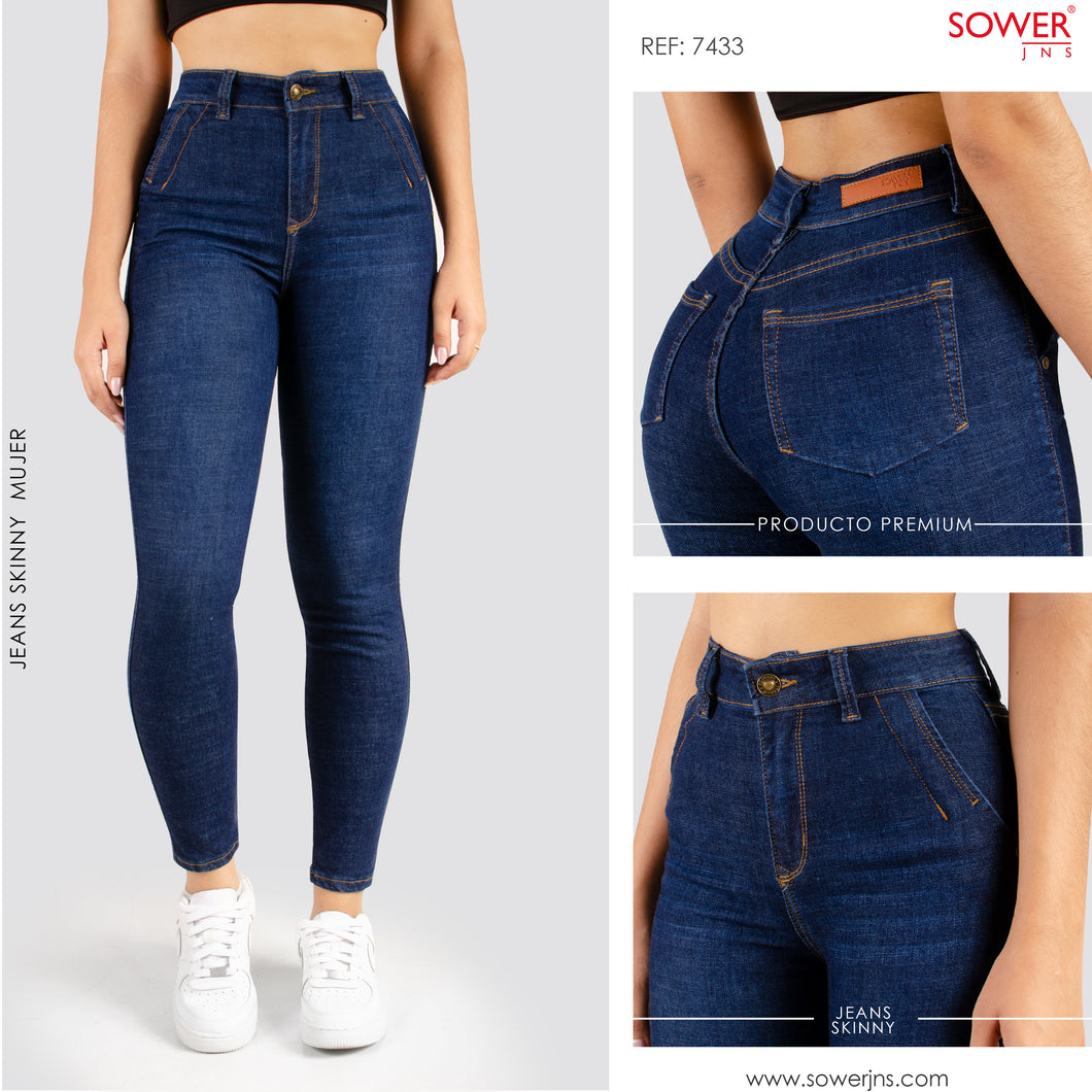 Jeans Skinny Tiro Alto S7433