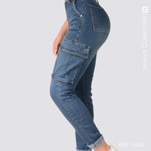 Cargar imagen en el visor de la galería, Mom Jeans Cargo Tiro Alto S7440