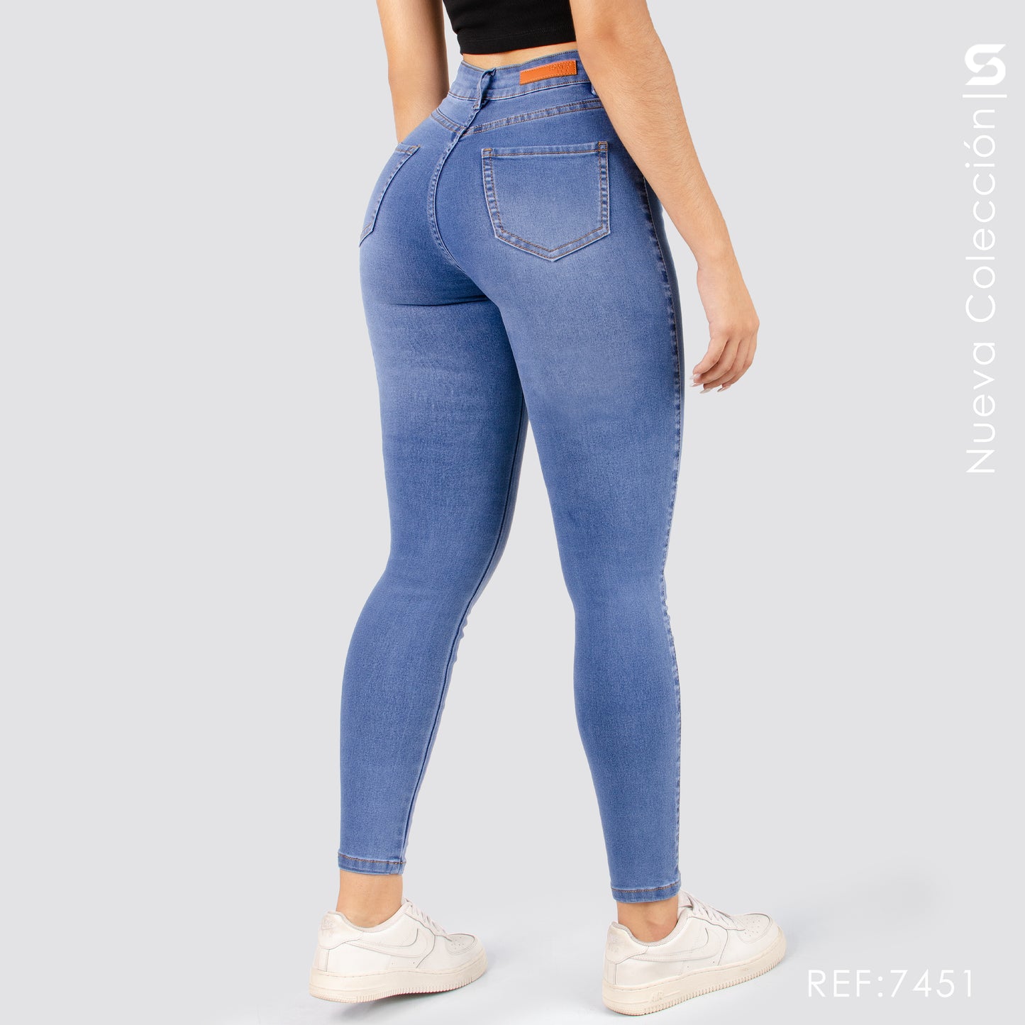 Jeans Skinny Tiro Alto 7451