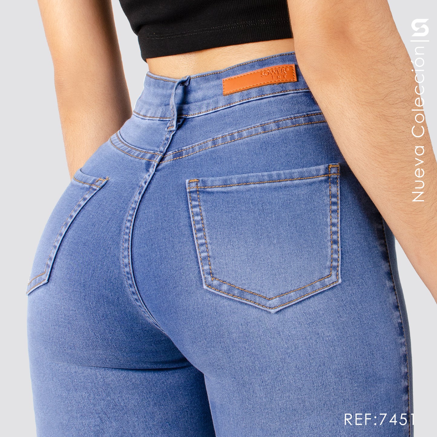 Jeans Skinny Tiro Alto 7451