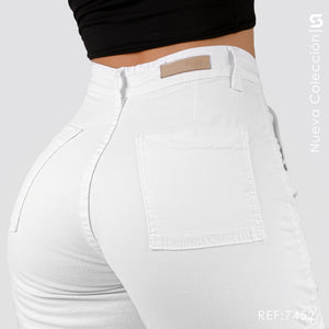 Pantalón Mom Fit Cargo Tiro Alto S7452