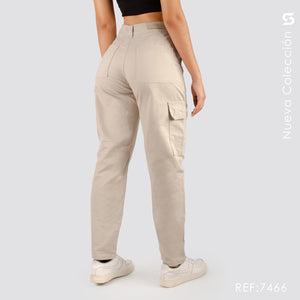 Pantalón Mom Fit Cargo Tiro Alto S7466