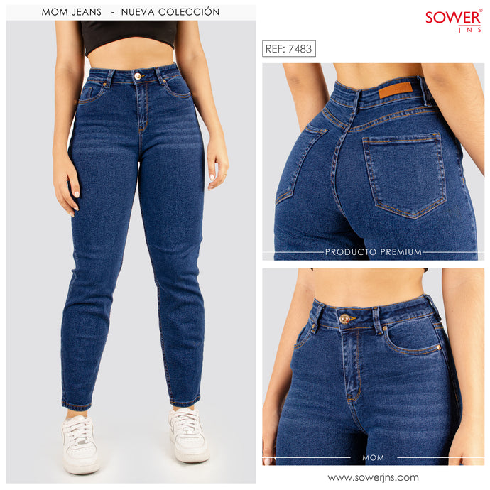 Mom Jeans Tiro Alto S7483