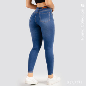 Jeans Skinny Tiro Alto S7494