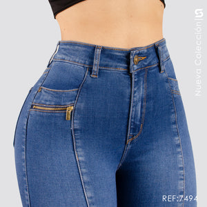 Jeans Skinny Tiro Alto S7494