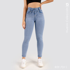 Jeans Skinny Tiro Alto S7511