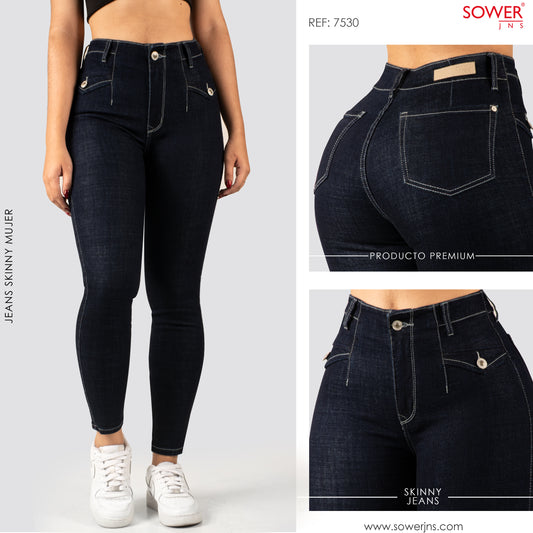 Jeans Skinny Tiro Alto S7530
