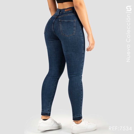 Jeans Skinny Tiro Alto S7534