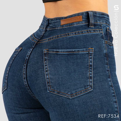 Jeans Skinny Tiro Alto S7534