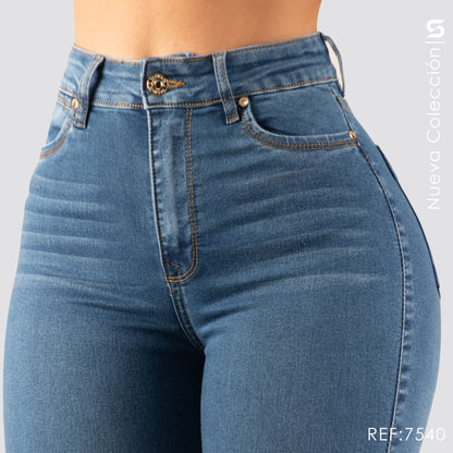 Jeans Skinny Tiro Alto S7540