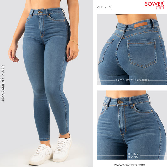 Jeans Skinny Tiro Alto S7540