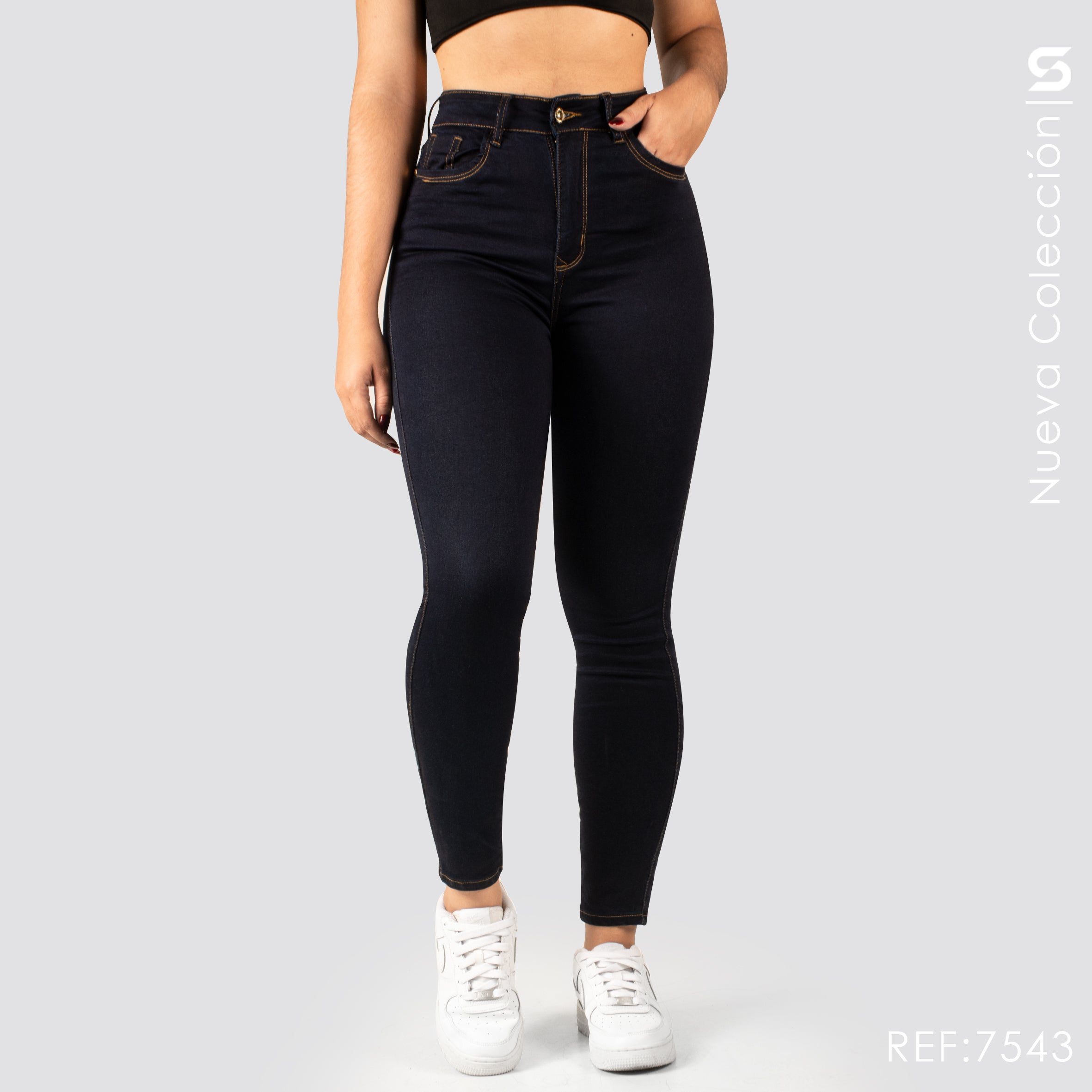 Jeans Skinny Tiro Alto S7543