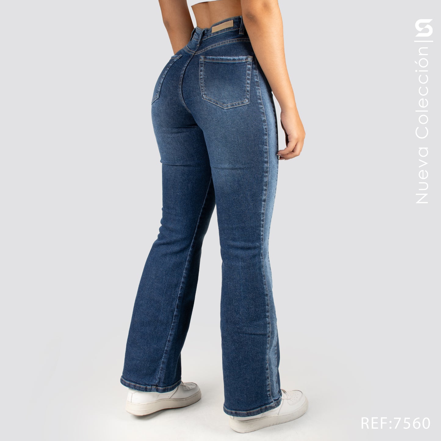 Jeans Mom Bota Ancha Alto S7560