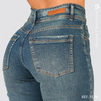 Jeans Mom Flare Tiro Alto S7578