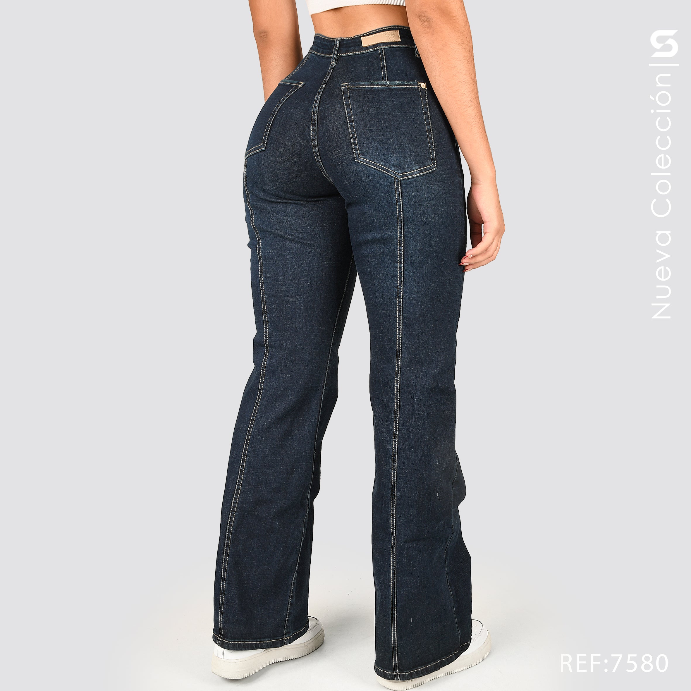 Jeans Mom Flare Tiro Alto S7580