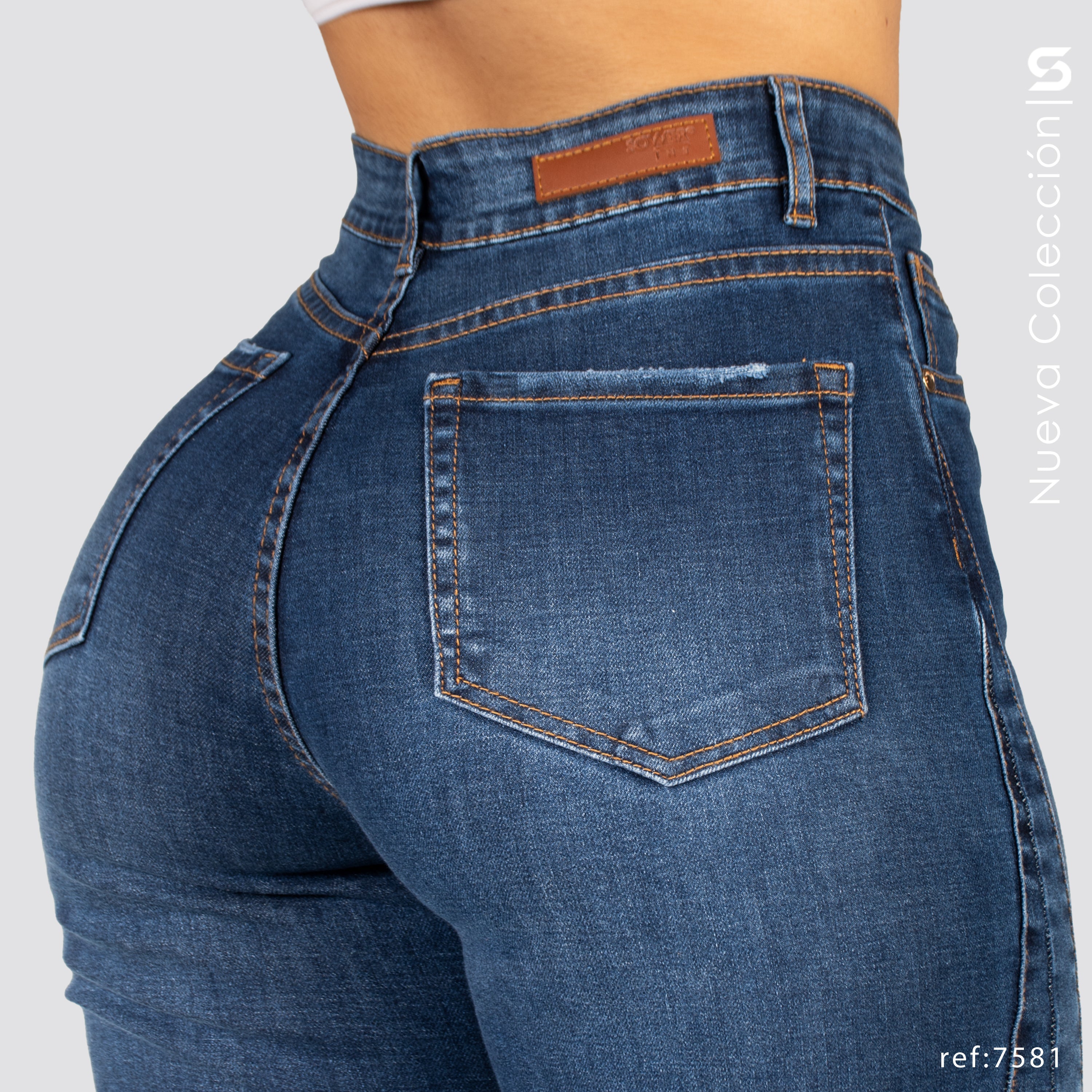 Jeans Mom Flare Tiro Alto S7581