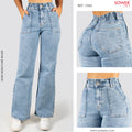 Jeans Mom Flare Tiro Alto S7583