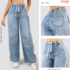 Jeans Mom Flare Tiro Alto S7584