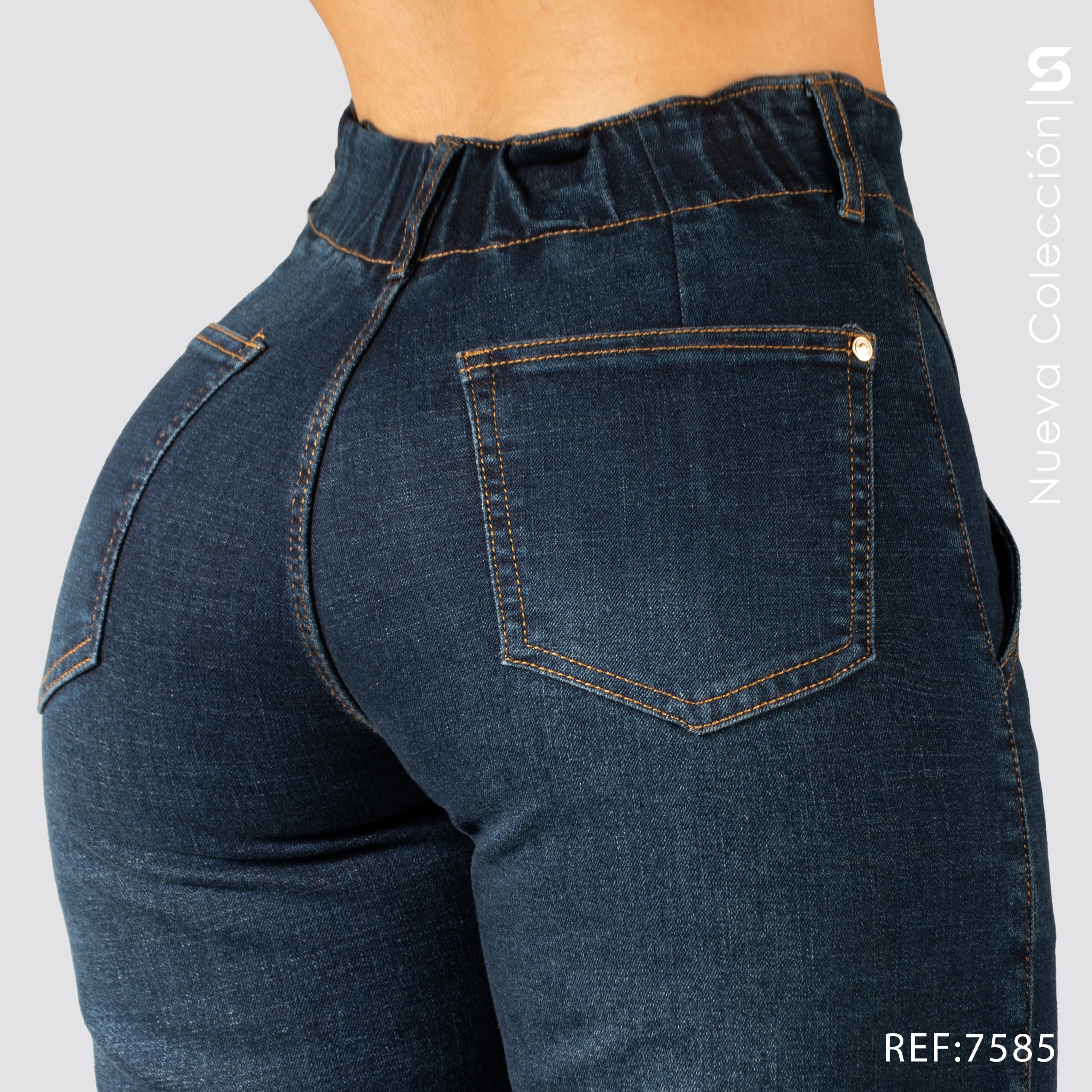 Jeans Mom Flare Tiro Alto S7585