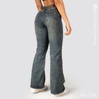 Jeans Mom Flare Tiro Alto S7596