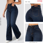 Jeans Mom Flare Tiro Alto 7600