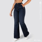 Jeans Mom Flare Tiro Alto 7601