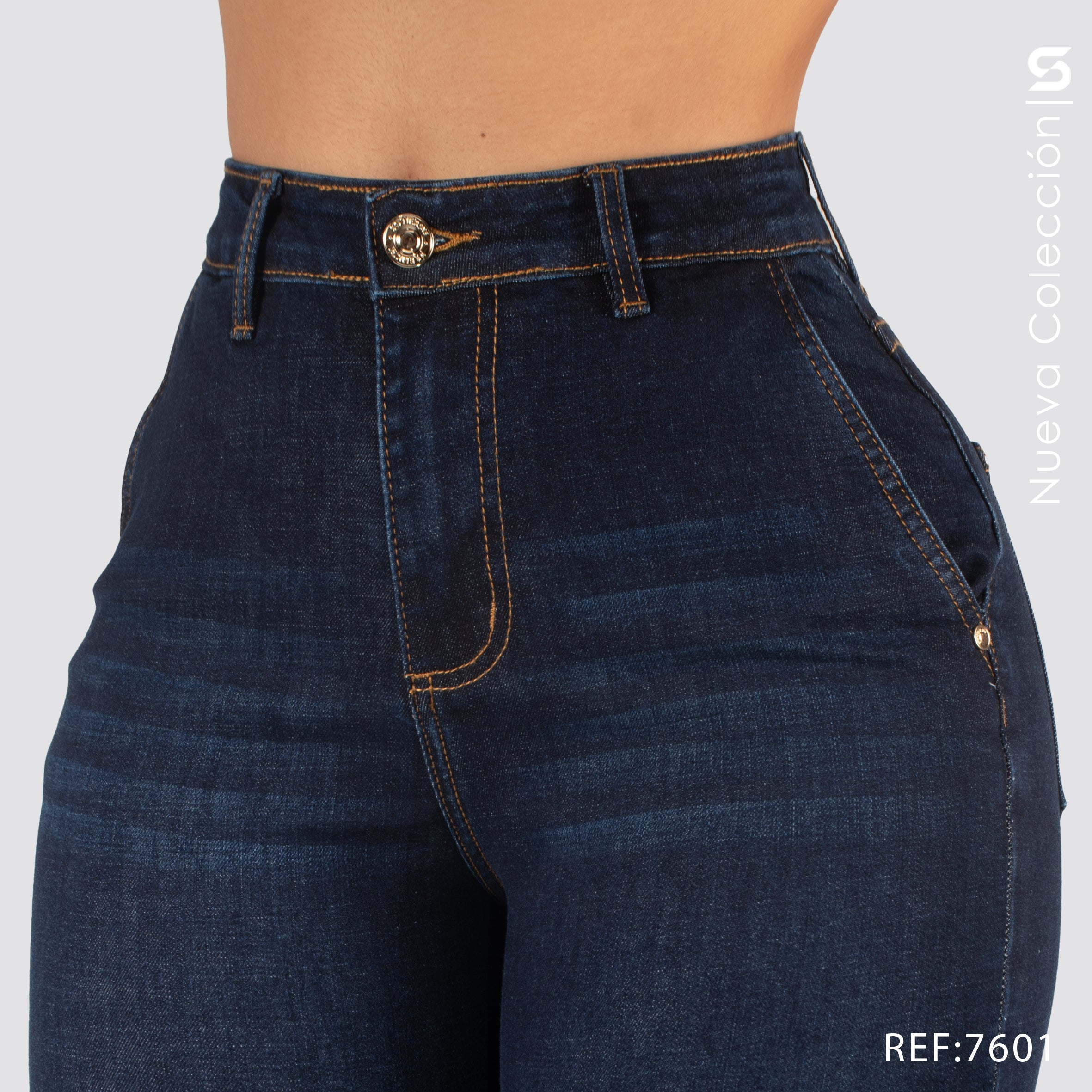 Jeans Mom Flare Tiro Alto 7601