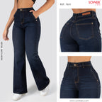 Jeans Mom Flare Tiro Alto 7601