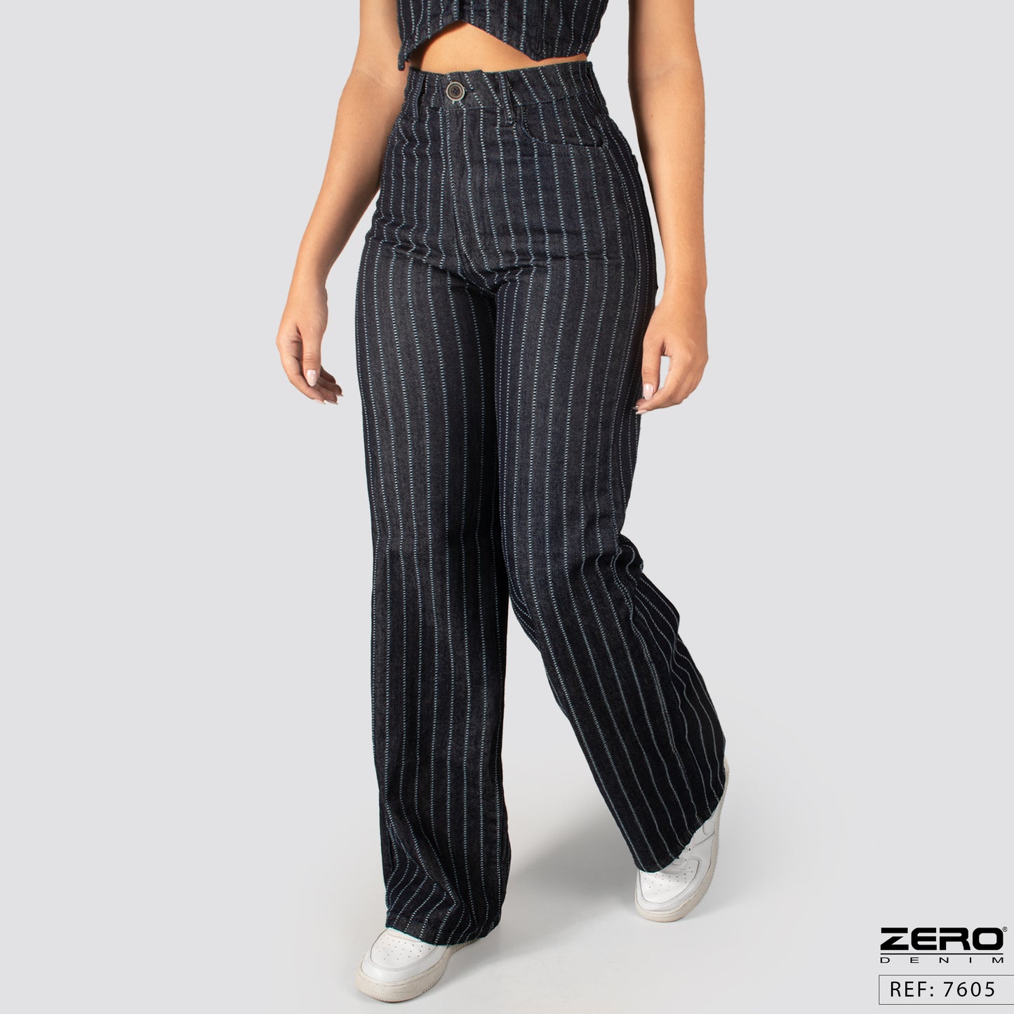 Pantalon Mom Flare Tiro Alto 7605