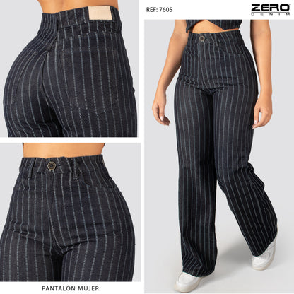 Pantalon Mom Flare Tiro Alto 7605