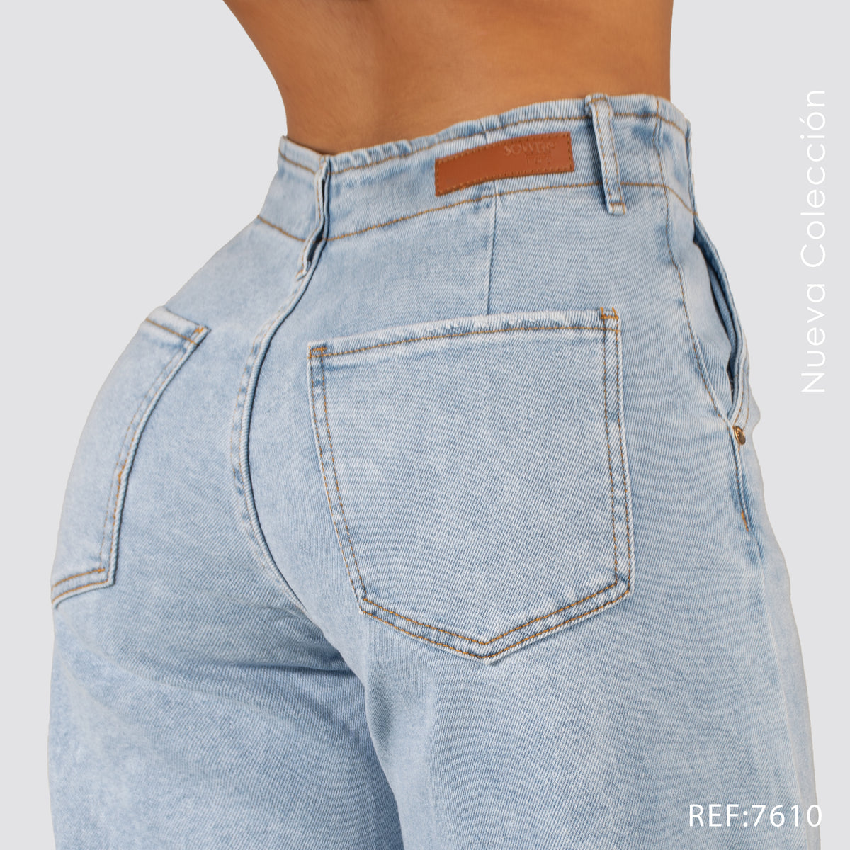 Jeans Mom Flare Tiro Alto 7610