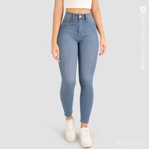 Jeans Skinny Tiro Alto S7431