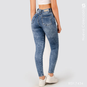 Jeans Skinny Tiro Alto Premium S7434