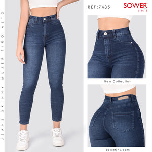 Jeans Skinny Tiro Alto S7435